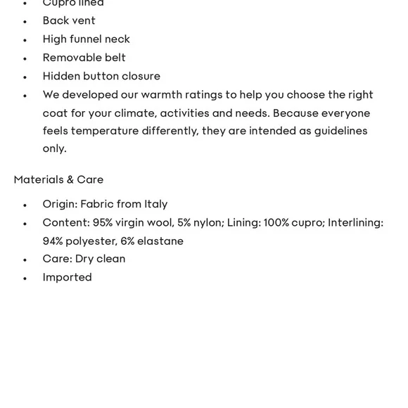 Aritzia Babaton The Connor Long Coat Virgin Wool - Picture 6 of 6